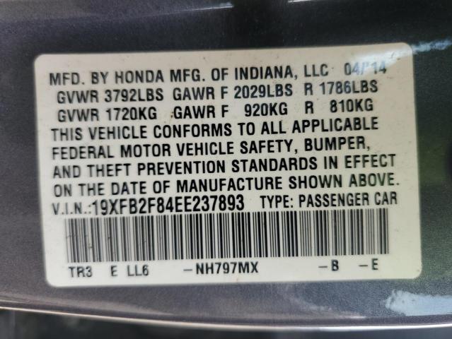 Photo 10 from auction – 2014 HONDA CIVIC EX with VIN 19XFB2F84EE237893