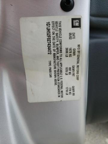 Photo 10 from auction – 2002 CHEVROLET CAVALIER L with VIN 1G1JH52F827434472