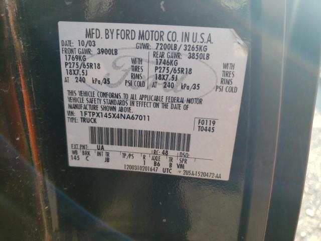 Photo 10 from auction – 2004 FORD F150 with VIN 1FTPX145X4NA67011