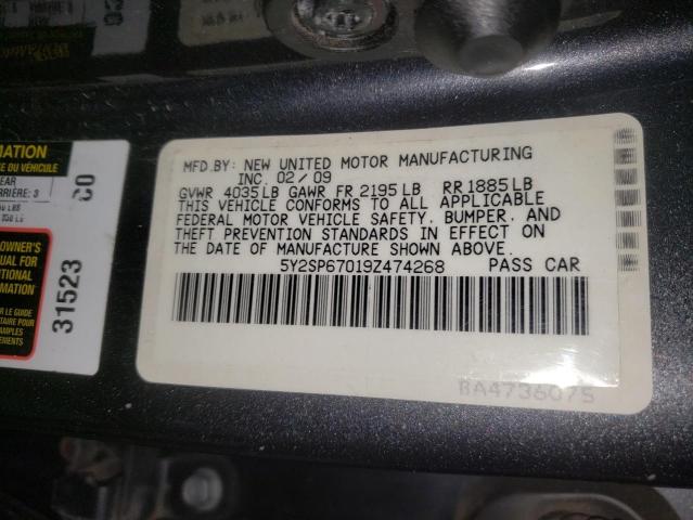 Photo 10 from auction – 2009 PONTIAC VIBE with VIN 5Y2SP67019Z474268