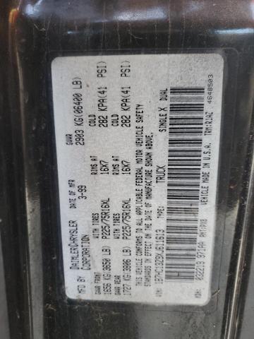 Photo 10 from auction – 1999 DODGE RAM with VIN 1B7HC13Z9XJ611613