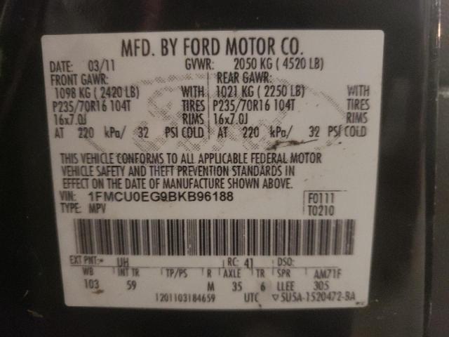 Photo 10 from auction – 2011 FORD ESCAPE LIM with VIN 1FMCU0EG9BKB96188