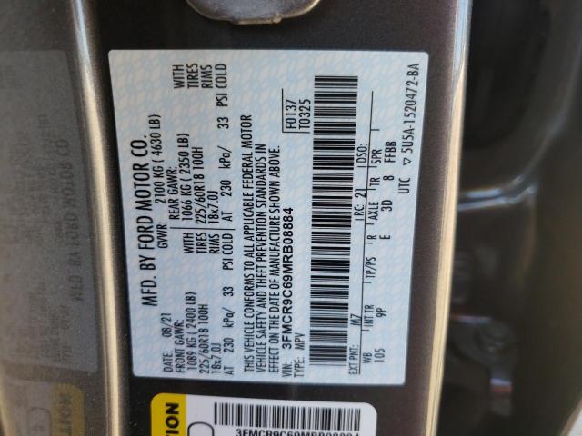 Photo 10 from auction – 2021 FORD BRONCO SPO with VIN 3FMCR9C69MRB08884