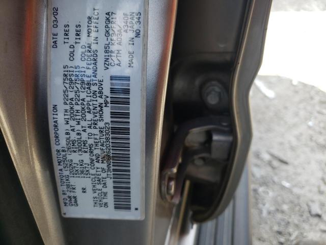 Photo 10 from auction – 2002 TOYOTA 4RUNNER SR with VIN JT3HN86R620383023