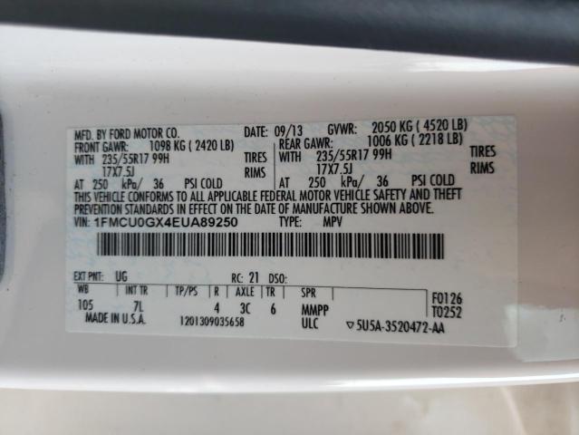 Photo 10 from auction – 2014 FORD ESCAPE SE with VIN 1FMCU0GX4EUA89250
