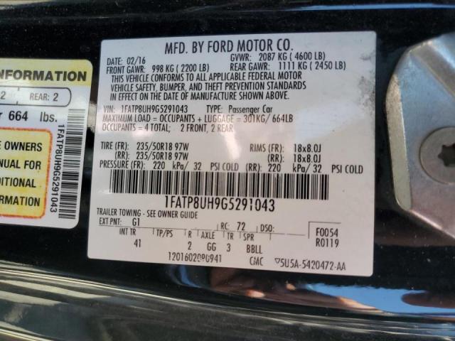 Photo 10 from auction – 2016 FORD MUSTANG with VIN 1FATP8UH9G5291043