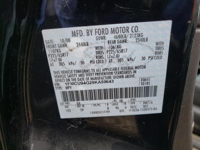 Photo 10 from auction – 2009 FORD ESCAPE LIM with VIN 1FMCU94G29KA59643
