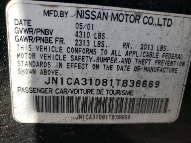 Photo 10 from auction – 2001 NISSAN MAXIMA GXE with VIN JN1CA31D81T836669