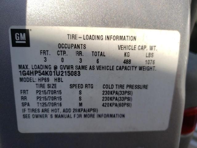 Photo 10 from auction – 2001 BUICK LESABRE CU with VIN 1G4HP54K01U215083