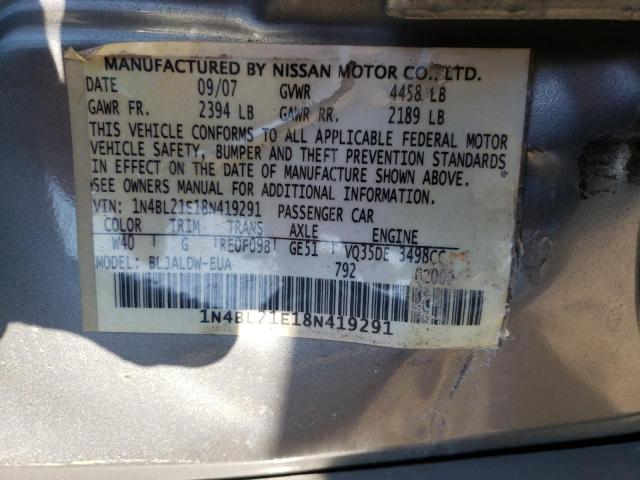 Photo 10 from auction – 2008 NISSAN ALTIMA 3.5 with VIN 1N4BL21E18N419291