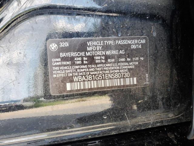 Photo 10 from auction – 2014 BMW 320 I with VIN WBA3B1G51ENS80730