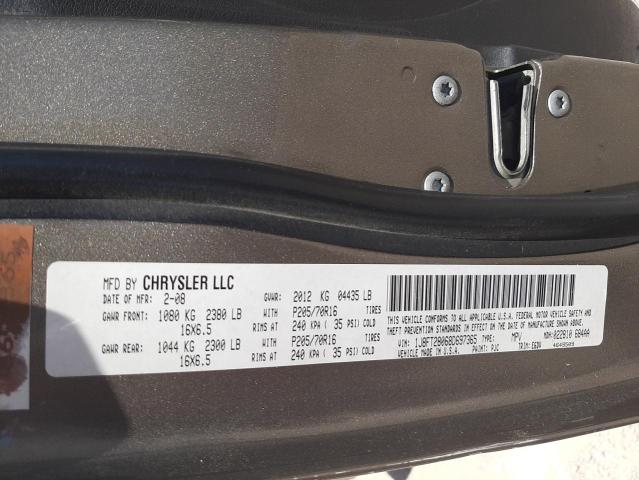 Photo 10 from auction – 2008 JEEP PATRIOT SP with VIN 1J8FT28068D697365