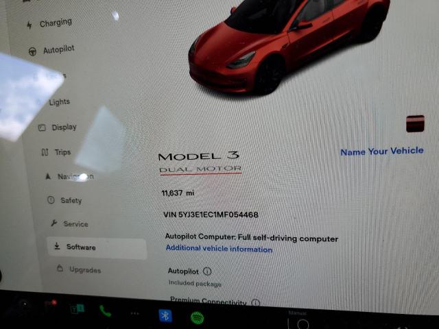 Photo 8 from auction – 2021 TESLA MODEL 3 with VIN 5YJ3E1EC1MF054468