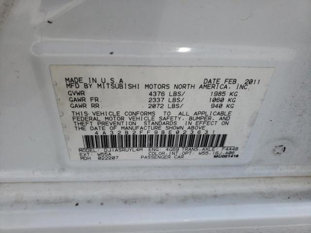 Photo 10 from auction – 2011 MITSUBISHI GALANT FE with VIN 4A32B2FF9BE023631