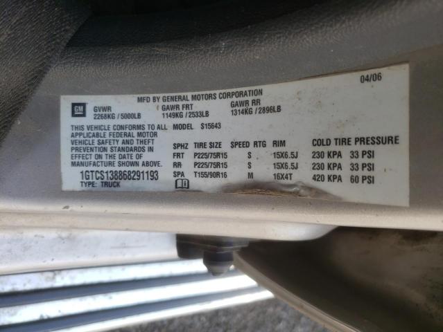 Photo 10 from auction – 2006 GMC CANYON with VIN 1GTCS138868291193
