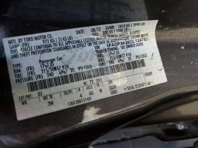 Photo 10 from auction – 2013 FORD FOCUS SE with VIN 1FADP3K28DL124783