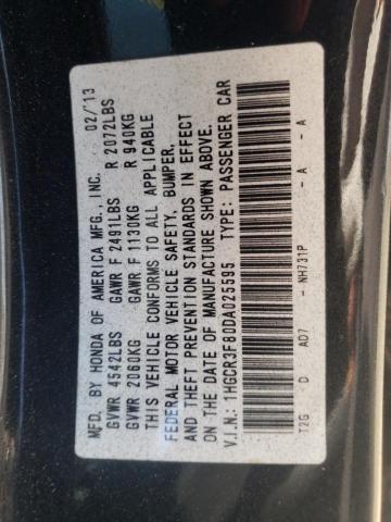 Photo 10 from auction – 2013 HONDA ACCORD EXL with VIN 1HGCR3F80DA025595