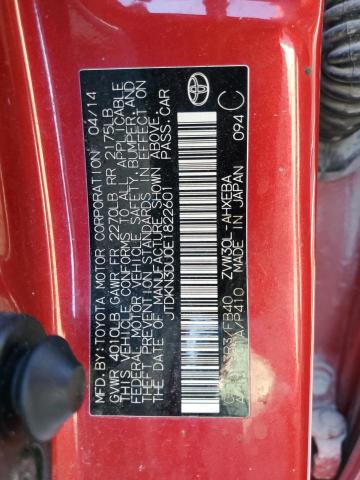 Photo 10 from auction – 2014 TOYOTA PRIUS with VIN JTDKN3DU0E1822601