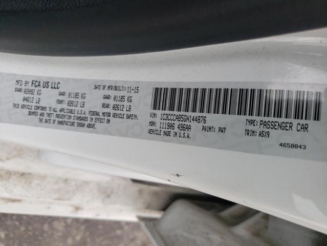 Photo 10 from auction – 2016 CHRYSLER 200 LIMITE with VIN 1C3CCCAB5GN144876