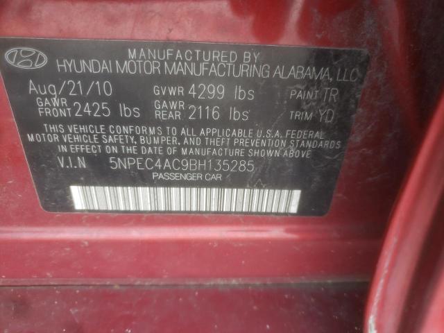 Photo 10 from auction – 2011 HYUNDAI SONATA SE with VIN 5NPEC4AC9BH135285