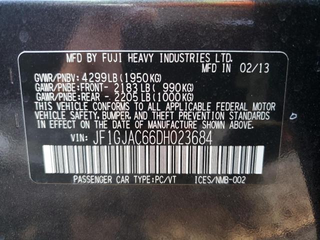 Photo 10 from auction – 2013 SUBARU IMPREZA PR with VIN JF1GJAC66DH023684