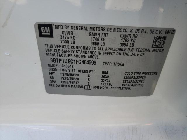 Photo 10 from auction – 2015 GMC SIERRA C15 with VIN 3GTP1UEC1FG404595