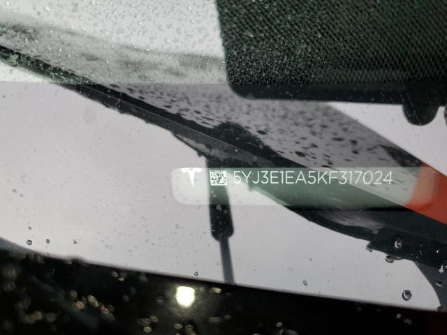 Photo 10 from auction – 2019 TESLA MODEL 3 with VIN 5YJ3E1EA5KF317024