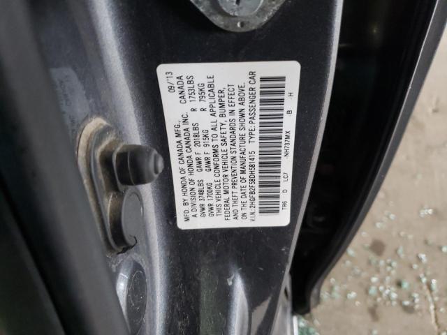 Photo 10 from auction – 2013 HONDA CIVIC LX with VIN 2HGFB2F58DH581415