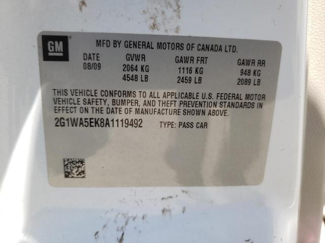 Photo 10 from auction – 2010 CHEVROLET IMPALA LS with VIN 2G1WA5EK8A1119492