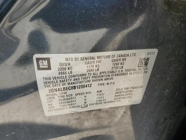 Photo 10 from auction – 2011 CHEVROLET EQUINOX LS with VIN 2GNALBEC8B1208412