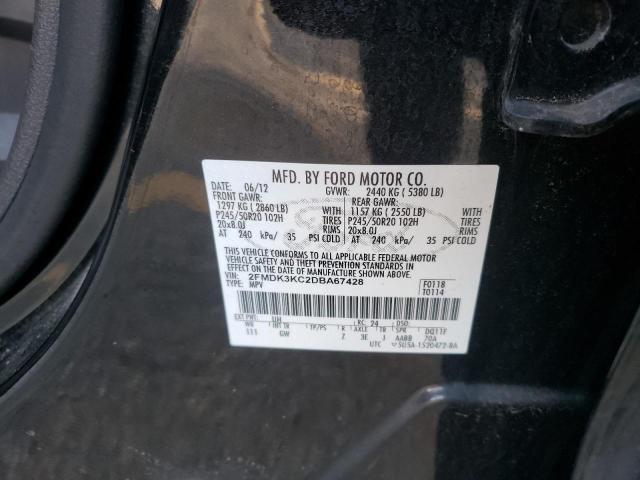 Photo 10 from auction – 2013 FORD EDGE LIMIT with VIN 2FMDK3KC2DBA67428