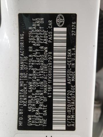 Photo 10 from auction – 2017 TOYOTA CAMRY LE with VIN 4T1BF1FK6HU287978