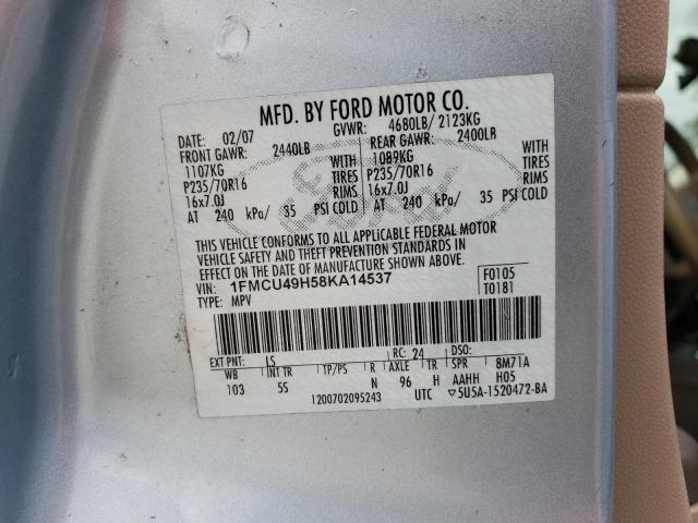 Photo 10 from auction – 2008 FORD ESCAPE HEV with VIN 1FMCU49H58KA14537