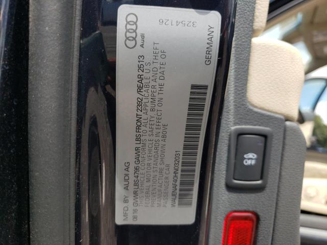 Photo 10 from auction – 2017 AUDI A4 PREMIUM with VIN WAUENAF40HN032031