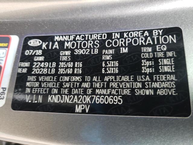Photo 10 from auction – 2019 KIA SOUL with VIN KNDJN2A20K7660695