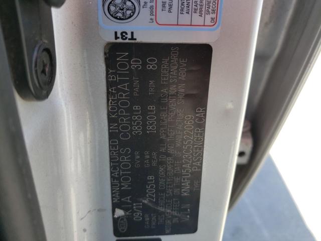 Foto 10 de la subasta – 2012 KIA FORTE EX con VIN KNAFU5A23C5522069