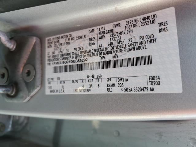 Photo 10 from auction – 2013 FORD ESCAPE SE with VIN 1FMCU9G91DUB85292