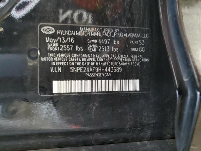 Photo 10 from auction – 2017 HYUNDAI SONATA SE with VIN 5NPE24AF9HH443689