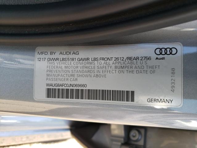 Photo 10 from auction – 2018 AUDI A6 PREMIUM with VIN WAUG8AFC0JN069660