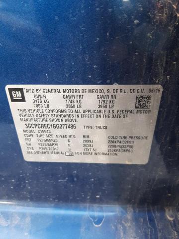 Photo 10 from auction – 2016 CHEVROLET SILVERADO with VIN 3GCPCREC1GG377486