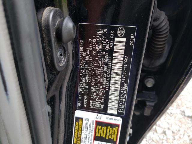 Photo 10 from auction – 2012 TOYOTA CAMRY BASE with VIN 4T4BF1FK7CR229487