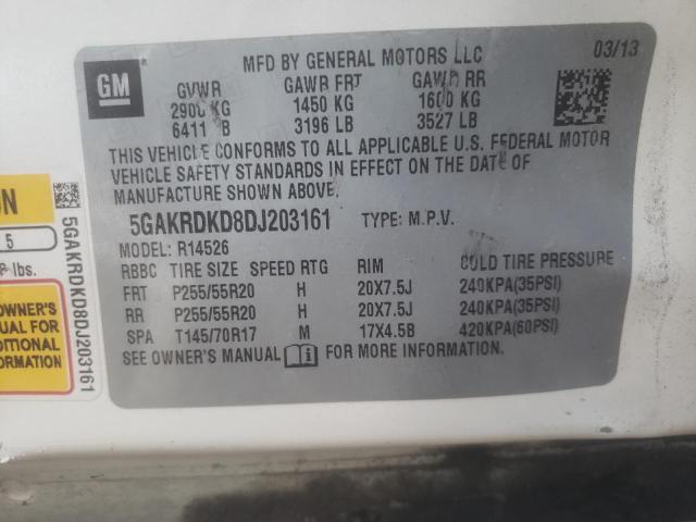 Photo 10 from auction – 2013 BUICK ENCLAVE with VIN 5GAKRDKD8DJ203161