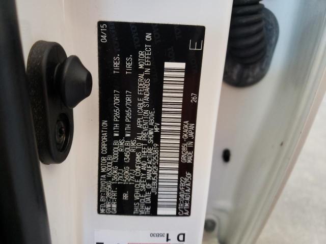 Photo 10 from auction – 2015 TOYOTA 4RUNNER SR with VIN JTEBU5JR2F5253819