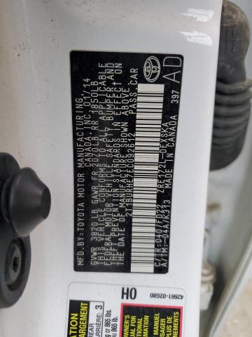 Photo 10 from auction – 2014 TOYOTA COROLLA L with VIN 2T1BURHE7EC092612