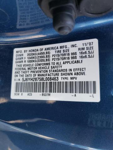 Photo 10 from auction – 2008 HONDA ELEMENT EX with VIN 5J6YH28758L008463