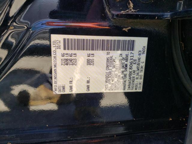 Photo 10 from auction – 2013 NISSAN MAXIMA S with VIN 1N4AA5AP8DC806317