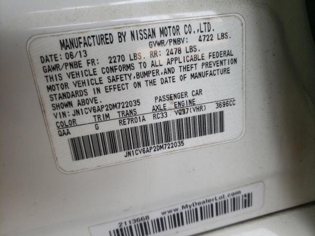 Photo 10 from auction – 2013 INFINITI G37 BASE with VIN JN1CV6AP2DM722035