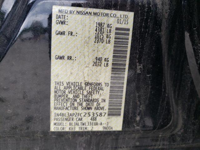 Photo 10 from auction – 2015 NISSAN ALTIMA 3.5 with VIN 1N4BL3AP2FC253587