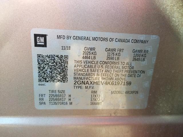 Photo 10 from auction – 2019 CHEVROLET EQUINOX LS with VIN 2GNAXHEV4K6197159