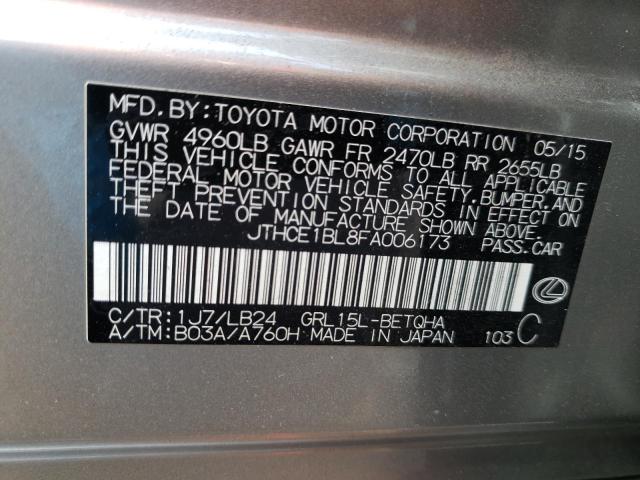 Photo 10 from auction – 2015 LEXUS GS 350 with VIN JTHCE1BL8FA006173